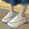 Корейская версия спортивной обуви женская весна и осень новый тренд студенческая повседневная спортивная обувь женская на толстой подошве увеличивающая рост спортивная обувь
