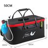 Foldable Wear-resistant Waterproof EVA Fishing Barrel Fishing Box Tools Box Optional Rechargeable Oxygen Pump 30cm/35cm/40cm/45cm/50cm Size Choices