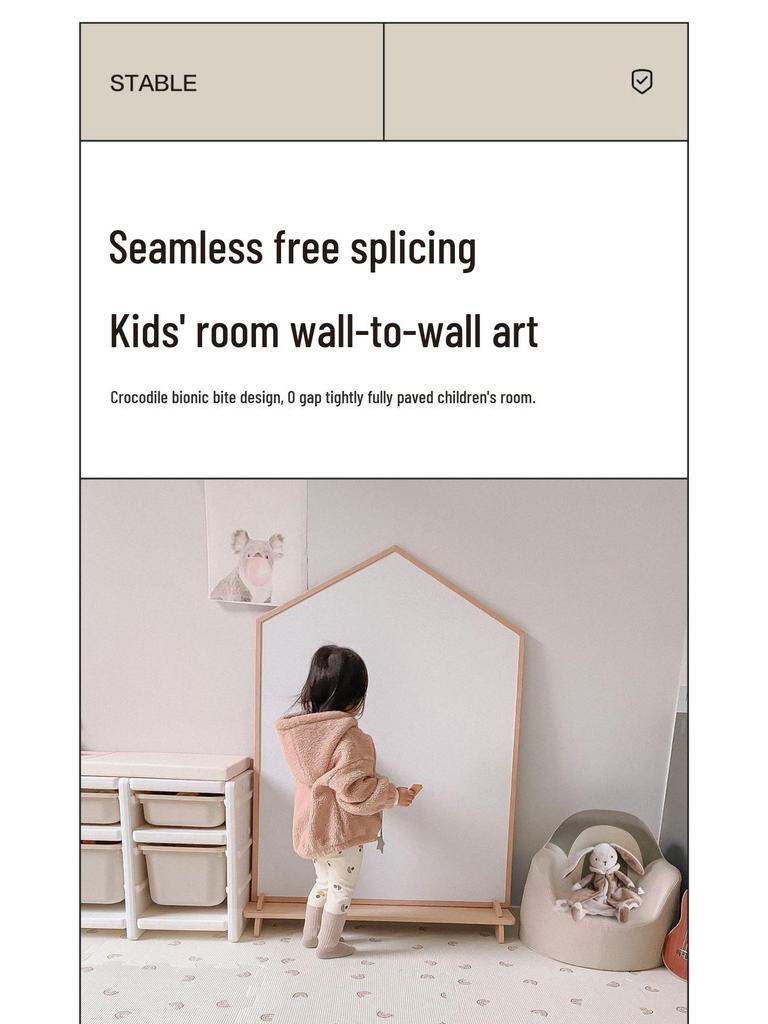 Beiyi Non-Toxic XPE Baby Crawling Mat: Thick, Odorless Foam for Infants and Kids.