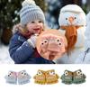 Cartoon Kids Knitted Gloves Cold Proof Warm Mitten Autumn Winter Gloves  Boys Girls