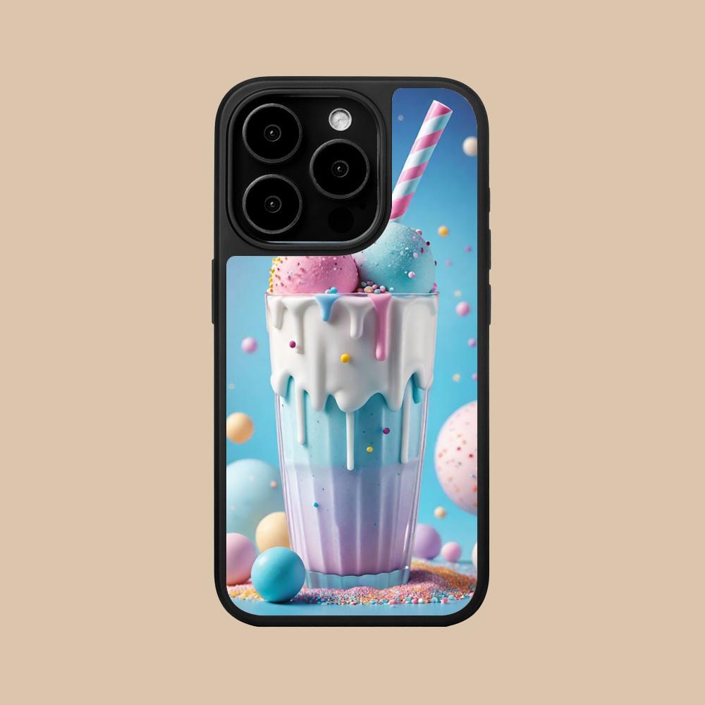 Чехол для мобильного телефона Молочный коктейль Мороженое для iPhone 17 16 15 14 13 12 11 Air Pro Max Plus Матовая поверхность Цветная крышка Роскошный Красивый