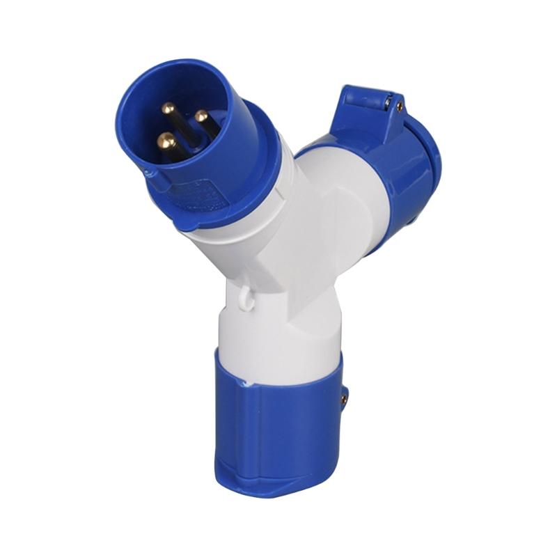 16A 2/3-ходовой разветвитель, устойчивый к коррозии, электрический сетевой адаптер для подключения караванов, автодомов