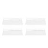 4 Pack Clear Acrylic Floating Shelves Wall Mounted Shelf for Anime Ornament Cosmetics Bathroom Livin