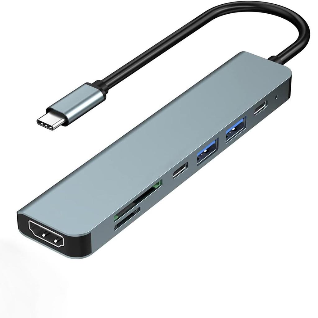 USB-C Type-C Хаб с 4K HD, PD Зарядкой и 7-в-1 Расширением Портов