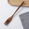 Portable Lacquered Nanmu Student Tableware Set - Wooden Spoon, Fork, and Chopsticks