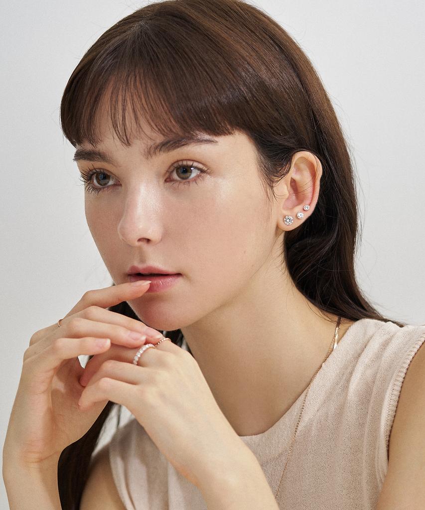 Dorocy 14K Серьги с муассанитом Базовые на 4 крапана_4 Типа