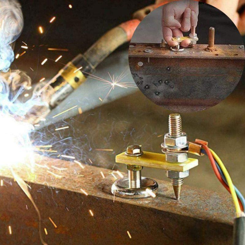 1pcs Welding Magnet Head Magnetic Welding Ground Clamp Holder Fixture Strong Welder Sheet Metal Repair Machine Ground Wire Clamp