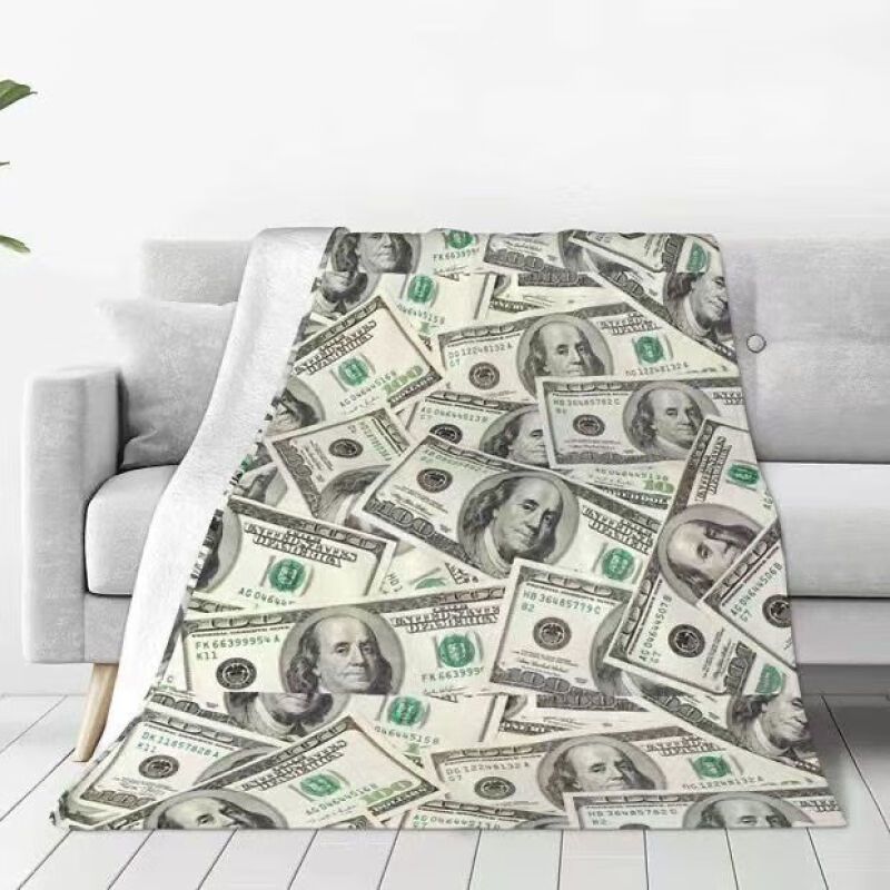 Million-dollar Unique Blanket Weird-dollar Nap Quilt. Cool Summer Creative Funny Blanket. Daytime Cooling Blanket