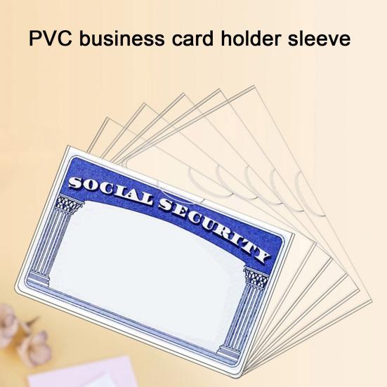 10/20 Pcs Social Security Card Sleeves Transparent Medicare Card Protector Water Resistant Clear PVC Card Holder for ID Debit Credit Card