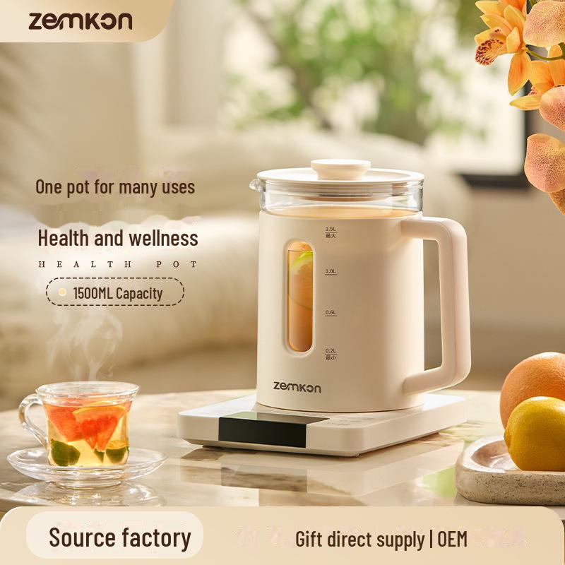Немецкий многофункциональный чайник Zemkon: Постоянная температура в доме, утолщенное стекло для здоровья