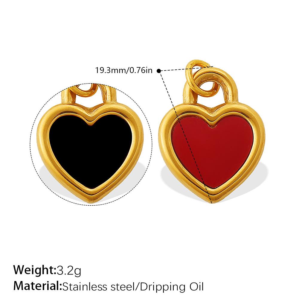 Creative Dripping Oil Colorful Three-Dimensional Diy Pendant Stainless Steel Gold-Plated Small Pendant Pendant Collection