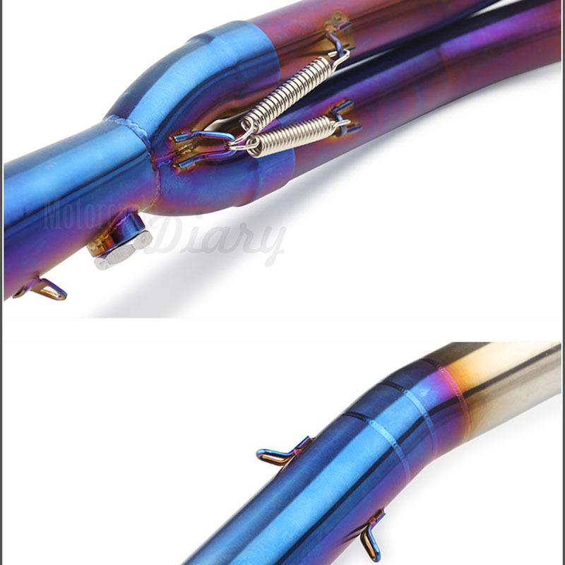 Slip On For Kawasaki Ninja400 Z400 EX400 Ninja 400 Motorcycle Exhaust Escape Moto Modified Racing Elbow Front Connect Link Pipe