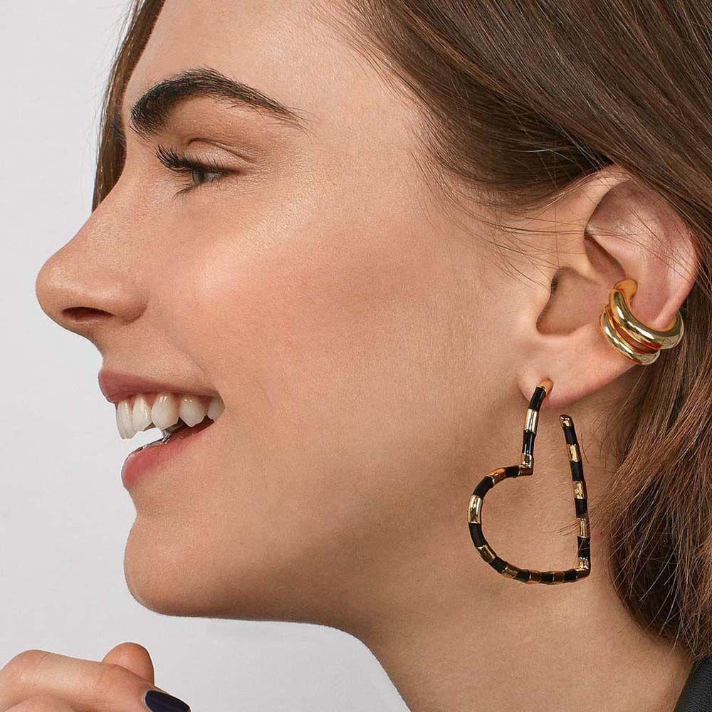 Color Trendy Tragus Women Men Zinc Zinc Alloy Big Round Ear Cuff Jewelry Fashion Accessories Clip Earrings