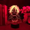 Аниме One Piece Night Light Monkey D. Луффи, 16 цветов, прикроватная лампа, пульт дистанционного управления, 3d лампа, украшение для детской спальни, подарок на день рождения