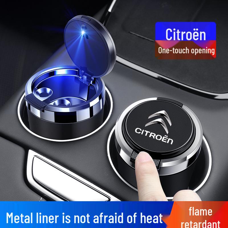 Citroen Car Ashtray with Metal Liner and Flame Retardant - Fits C3-XR, Elysée, C4L, Versailles, C5, XC6