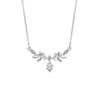 Laurel Flower Necklace: Women's Luxuriously Designed Stainless Steel Clavicle Chain with Lucky Blossom Motif