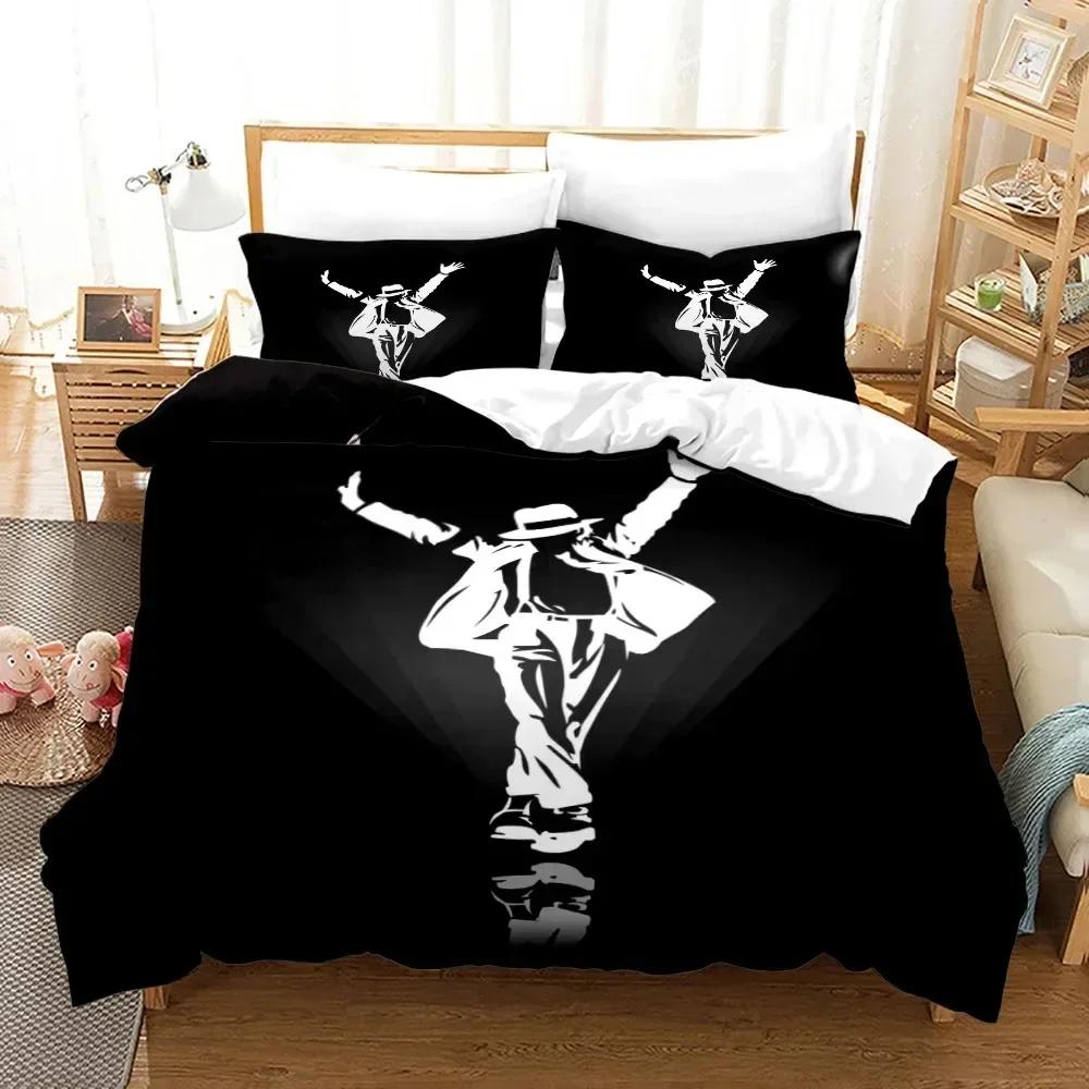 Michael Jackson Bedding Set Duvet Cover Sheet Printed Bed Set Pillowcase Bed Full Queen King Size Comforter Bedroom