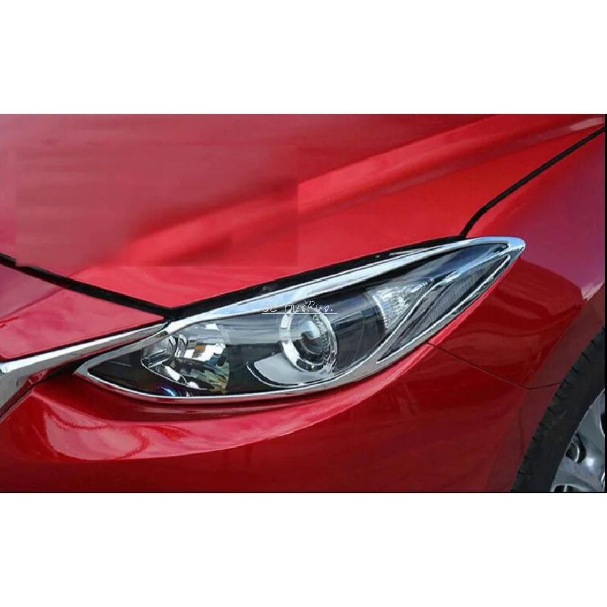 Для Mazda3 Axela M3 2014 2015 2016 хромированная крышка фары из АБС-пластика, внешняя отделка, 2 шт.