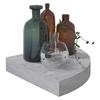 VidaXL Wall Corner Shelves 2 Pcs Concrete Grey 25x25x3.8 Cm MDF