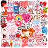 50 Valentine'S Day Stickers, Sweet Valentine'S Day Series Ins Wind Personality Cartoon Graffiti Notebook Stationery Stickers