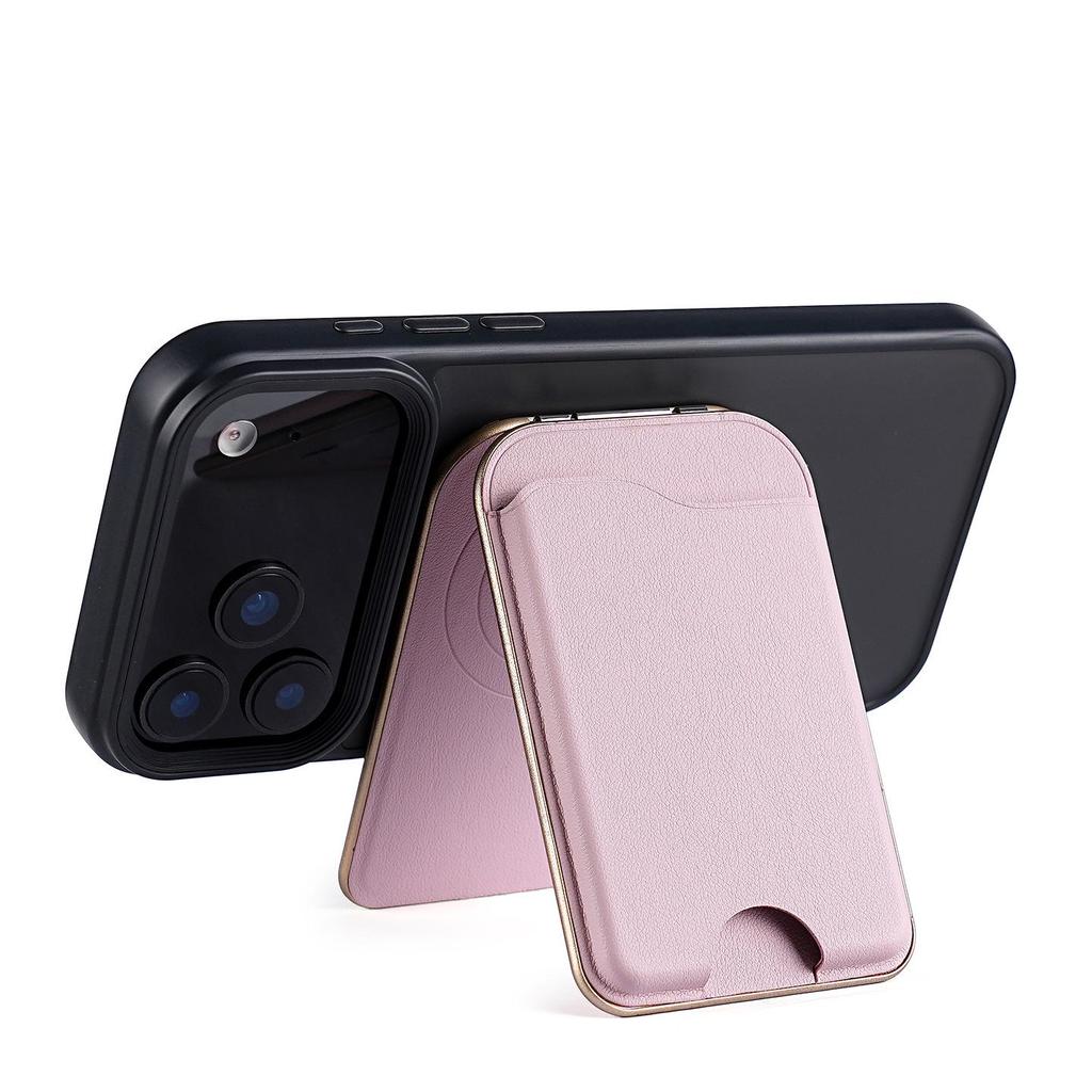 iPhone 17 Magnetic Bracket Magsafe Rotating Mirror Stand with Card Holder