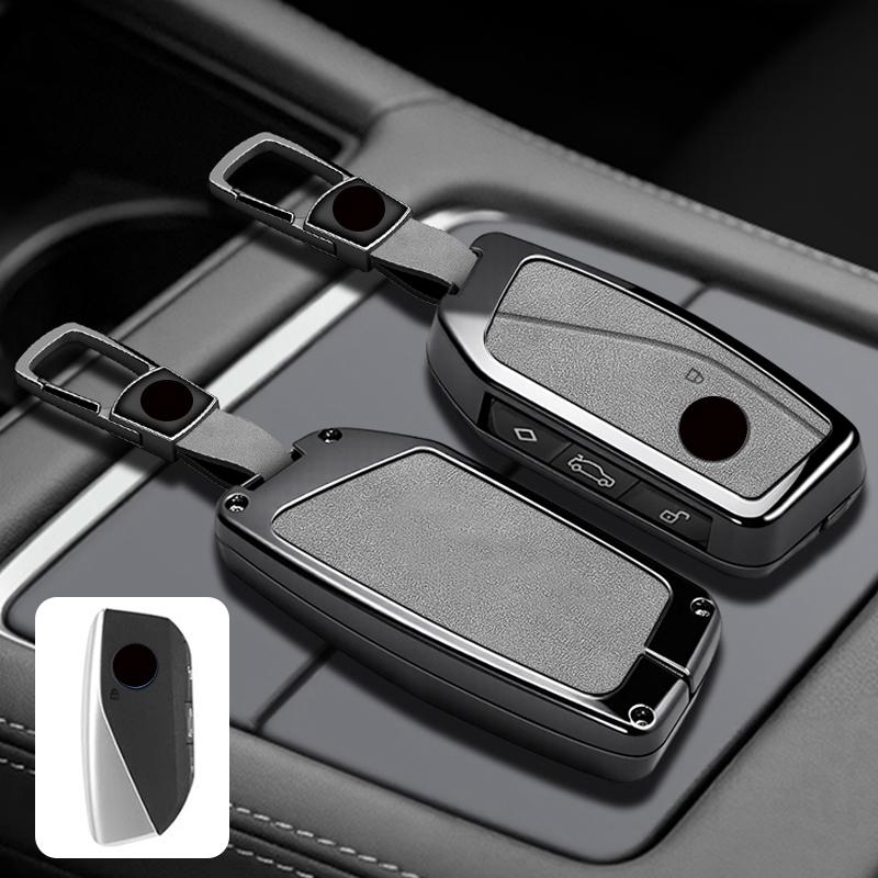 Кожаный держатель для ключей автомобиля из цинкового сплава для Bmw X1 U11 X7 G07 Xm G09 I7 G70 X5 G05 Lci Ix Ix40 I20 U06 G81 M3 Серии 5 7 G60 Брелок