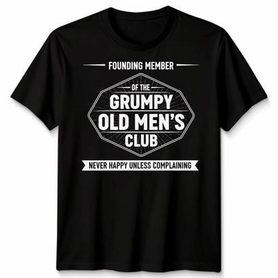 Grumpy Old Men'S Club Mens T Shirt Funny Dad Grandad Fathers Day Joke Gift Top