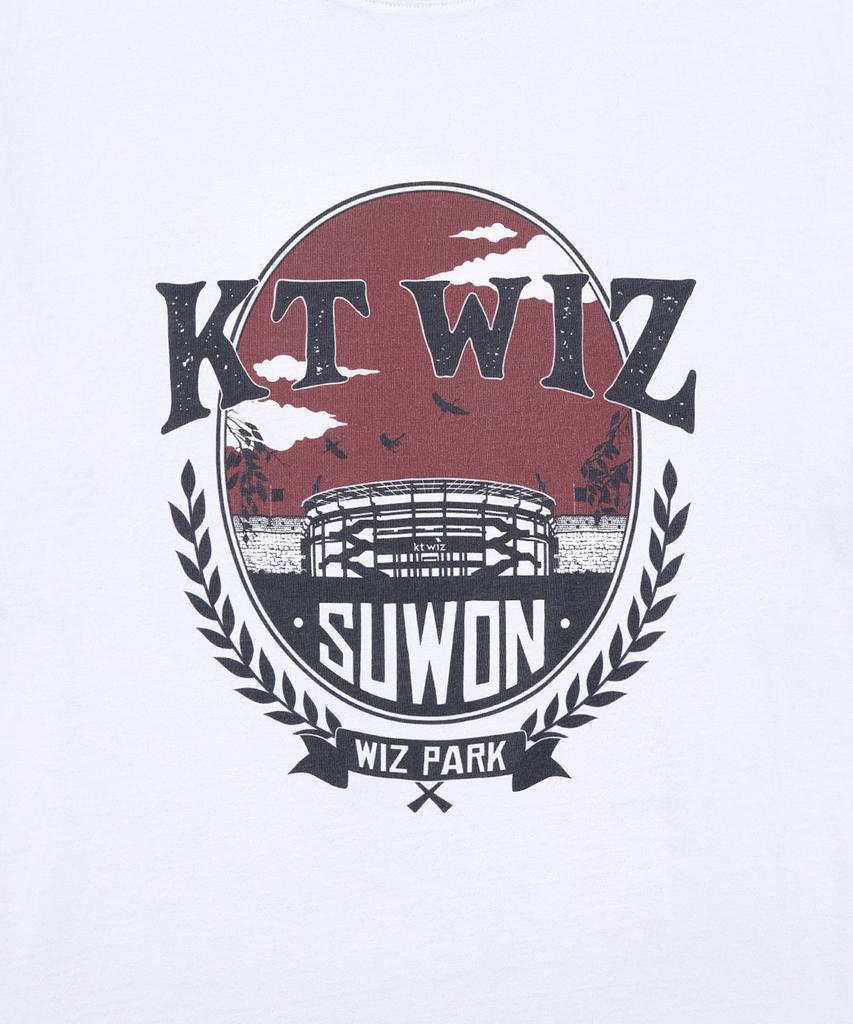 Hangugyaguwiwonhoe Musinsa X Kbo Ballpark Вер.2 Футболка с коротким рукавом Белая [Сувон Kt Wiz]