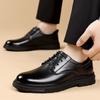 Genuine Leather Business Men'S Shoes Minimalist Luxury Quality Style Work And Office Black Shoes Suit Derby Versatile Hot