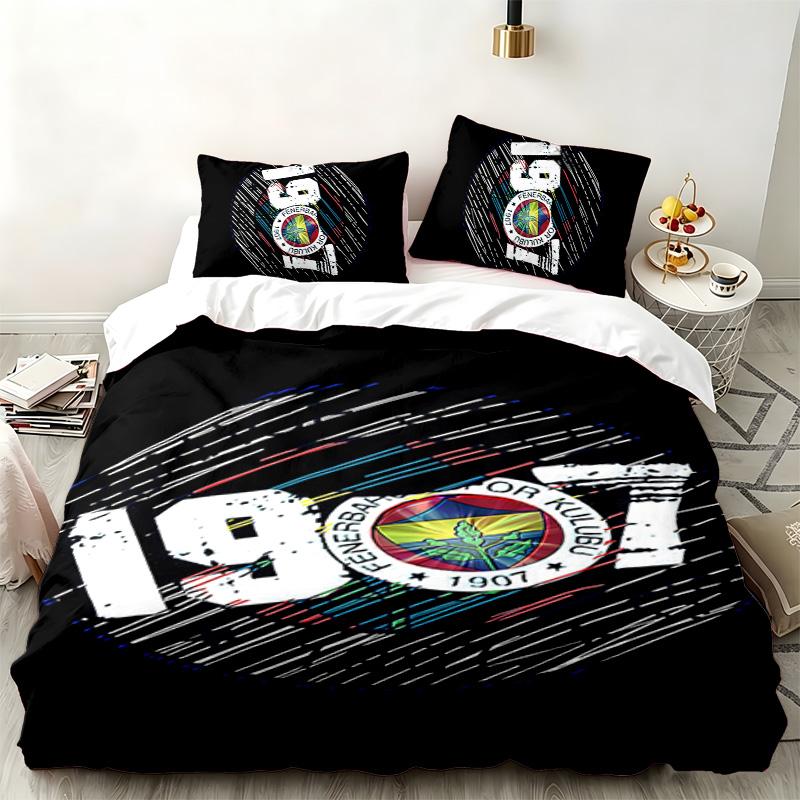 Fenerbahce Комплект из 3 предметов Идеально подходит для спальни Удобный комплект постельного белья включает пододеяльник и две наволочки Идеальный подарок на день рождения или Рождество