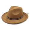 Big Edge Suede Edge Western Cowboy Hat Jazz Hat Panama Hat Decorative Rolled Shade Top Hat Party Hat