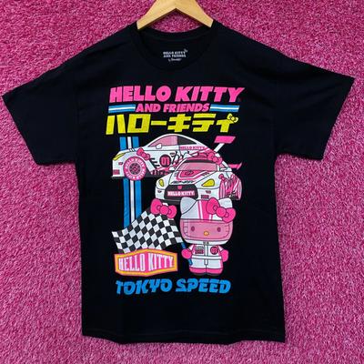 Sanrio Хелло Китти и Друзья Токио Скоростная Гонка Кавайная Футболка