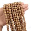 Natural Stone Beads Matte Wood Stone Beads For Jewelry Making DIY Bracelet 4 6 8 10mm