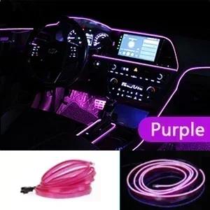Car Led RGB Ambient Light Strip 1/3/5M Control USB Fiber Optic Neon Lamp Auto Interior Led Decoration Lights