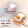 Прозрачный защитный чехол с цветными блоками и подставкой для AirPods Pro 2-го поколения