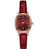 Retro simple oval student watch niche premium waterproof women's watch genuine leather quartz women's watch