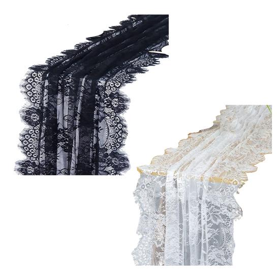 Кружевная скамейка с цветочным принтом, французская элегантная романтическая черная тюль, длинная прямоугольная свадьба