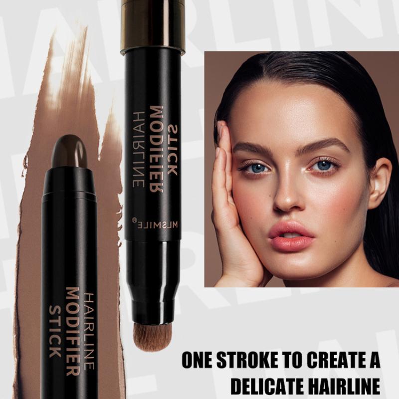 3-цветная кисть для подводки волос, многоцелевой карандаш для контурирования теней, стойкая цветная коррекция, подходит для всех типов кожи