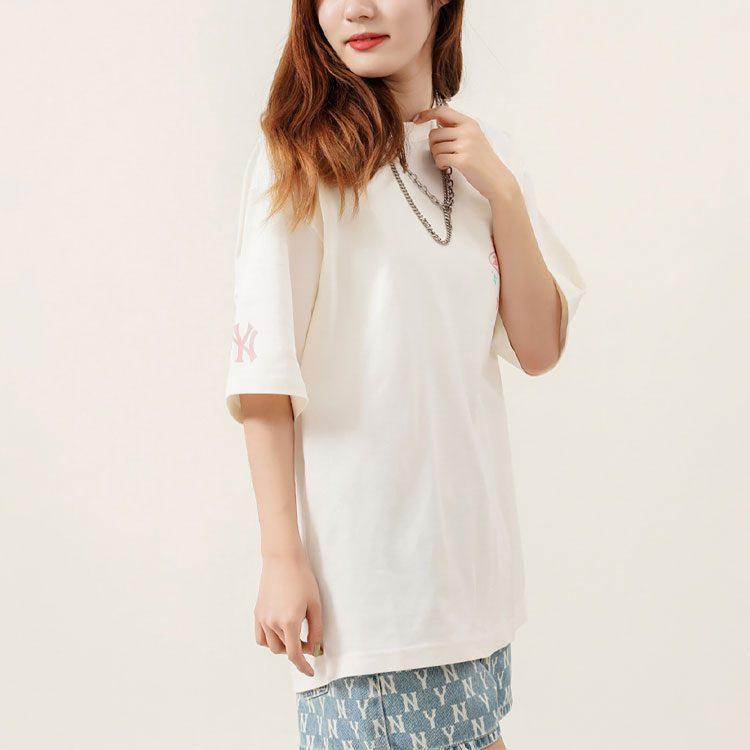 MLB Drop Shoulder Sleeve T-Shirt Unisex Cream 3ATSL4023-50CRS