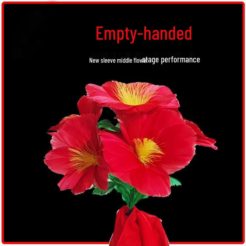 Рукав-цветок Карате Реквизит: Шелковый шарф превращается в цветы из перьев в виде солнечного взрыва (Версия 6)