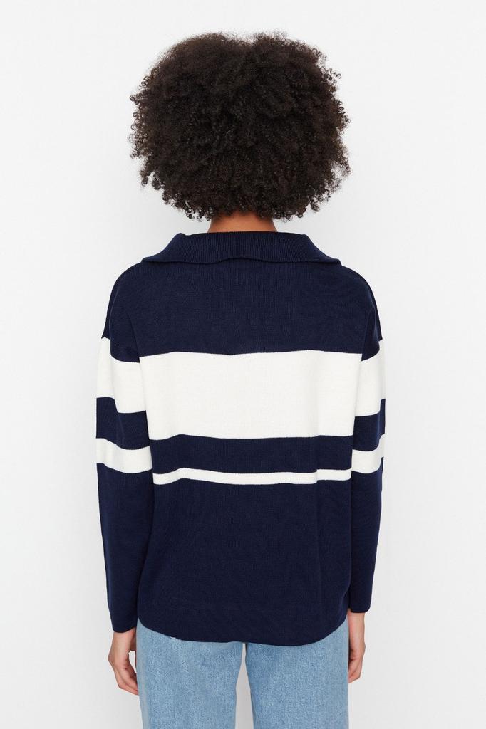 Women's Fashionable Stylish Sweater Stone Wide Fit Basic Zippered Knitwear Sweater