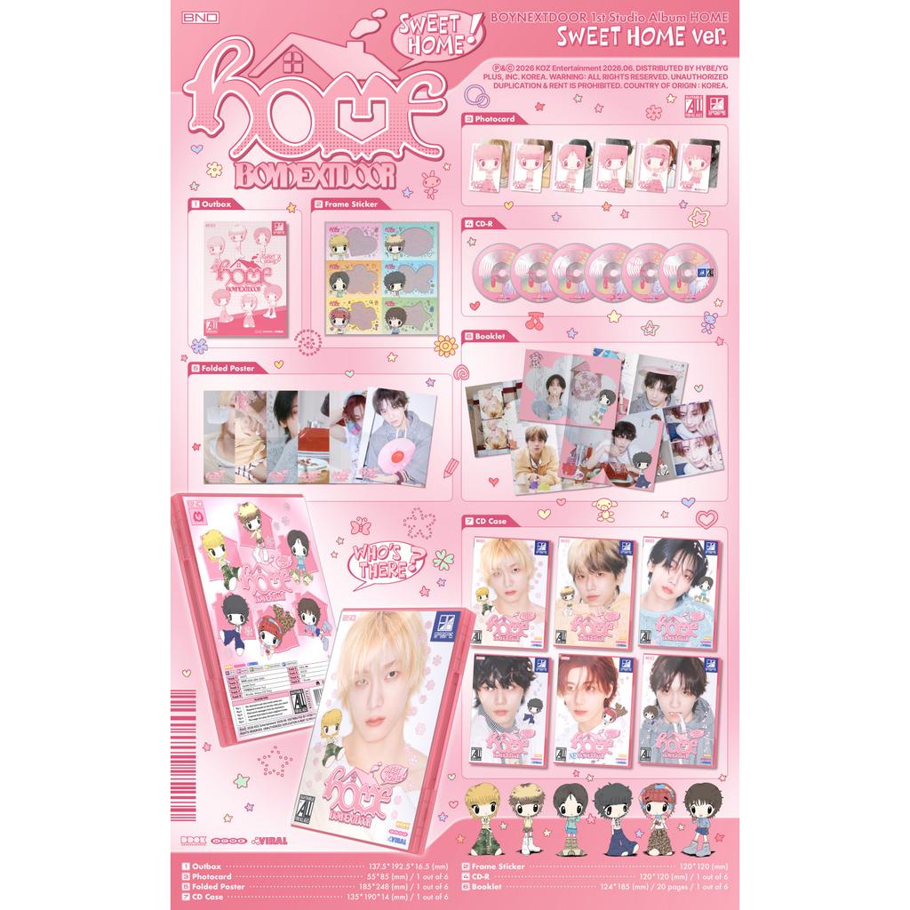 [В наличии] Первый студийный альбом Boynextdoor [Home] (Сладкий Дом Вер.)