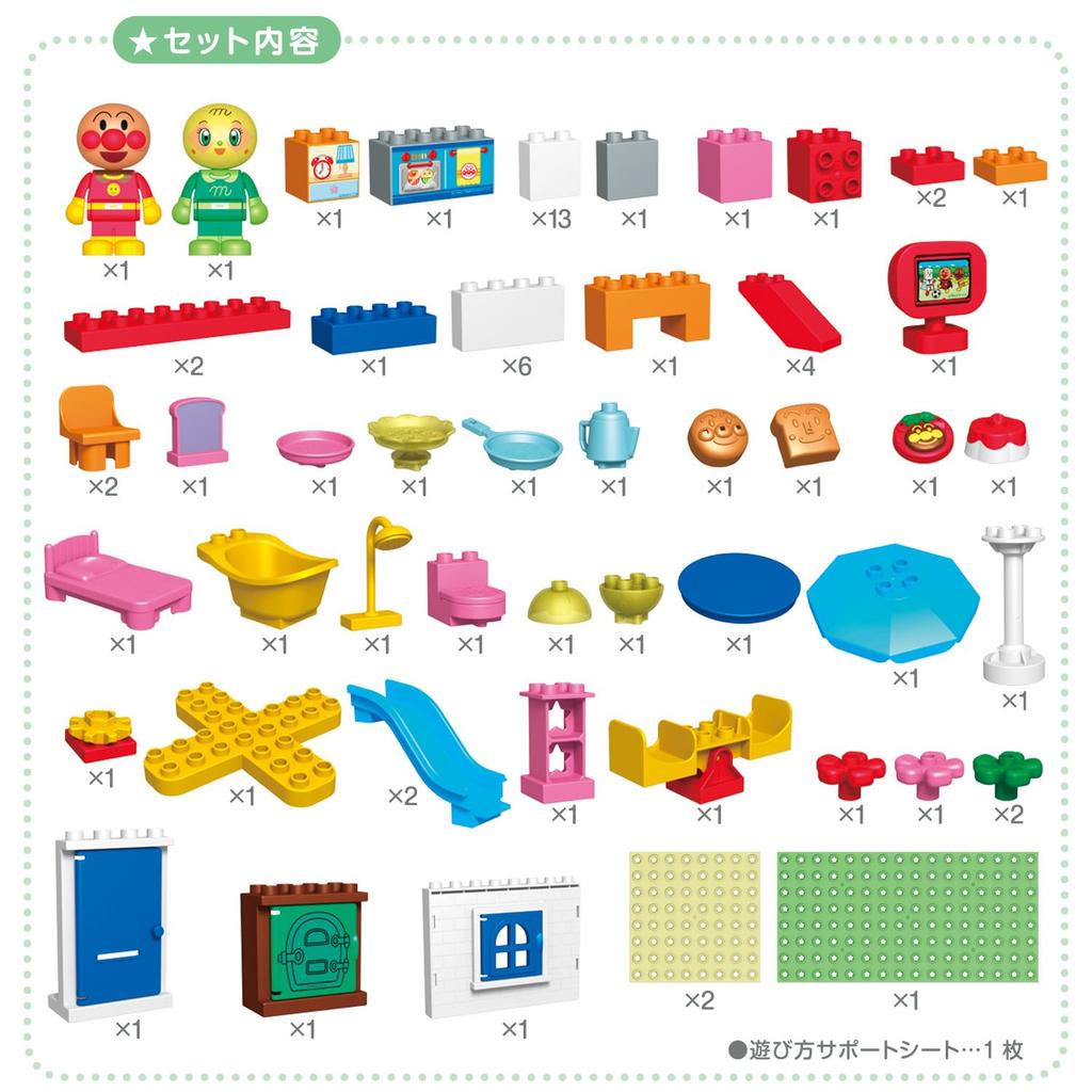 Blocklabo Block Lab Build a Bread Factory and a Big Anpanman Block Ages 3 and Up [BANDAI] House! Bucket,