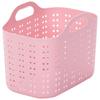 Sanbassa Soft Basket, Slim Design for Neat Storage, Size M, Moist Pink, Small Dot Holes To Protect Clothes, Lightweight, Large Capacity, Breatha