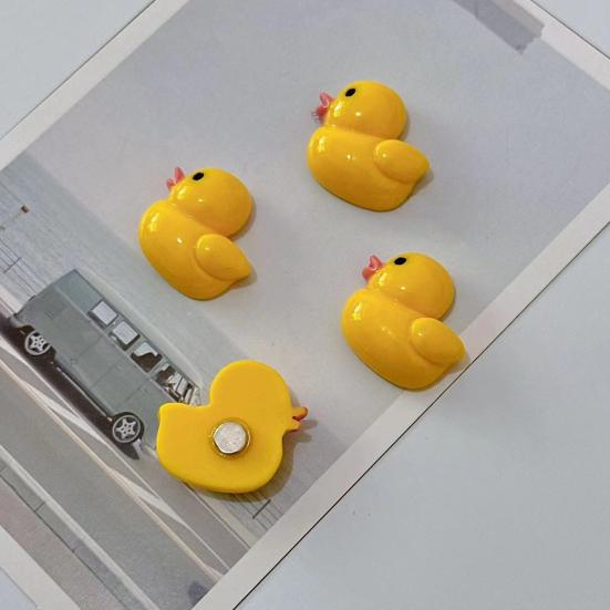 10 шт. Маленький желтый утенок Магнит на холодильник Дом Офис Кухня Шкафчик Холодильник Магнитный 3D Мультяшный Утенок Украшение Орнамент
