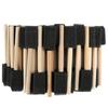 50Pcs Foam Brush Black Sponge Wood Handle Paint Brush Children Drawing Graffiti Tools