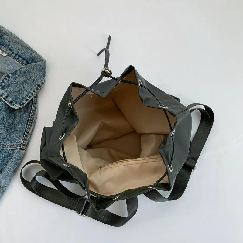 Однотонный женский рюкзак со шнуром Oxford, большая вместительная повседневная сумка, элегантный рюкзак для поездок на работу, высокое качество