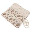 Floral Print Canvas Roll Up Pencil Bag Wrap Curtain Pen Case Large Capacity Storage Pouch