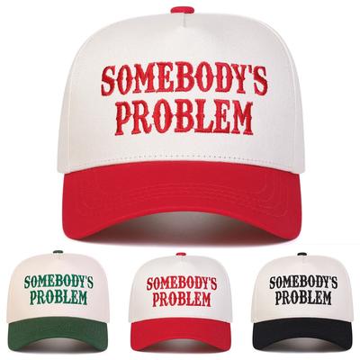 Унисекс Кепки с вышивкой букв " Somebody'S Problem" Весна Осень Открытый Регулируемая Повседневная Кепка Кепка от солнца Спортивная Кепка