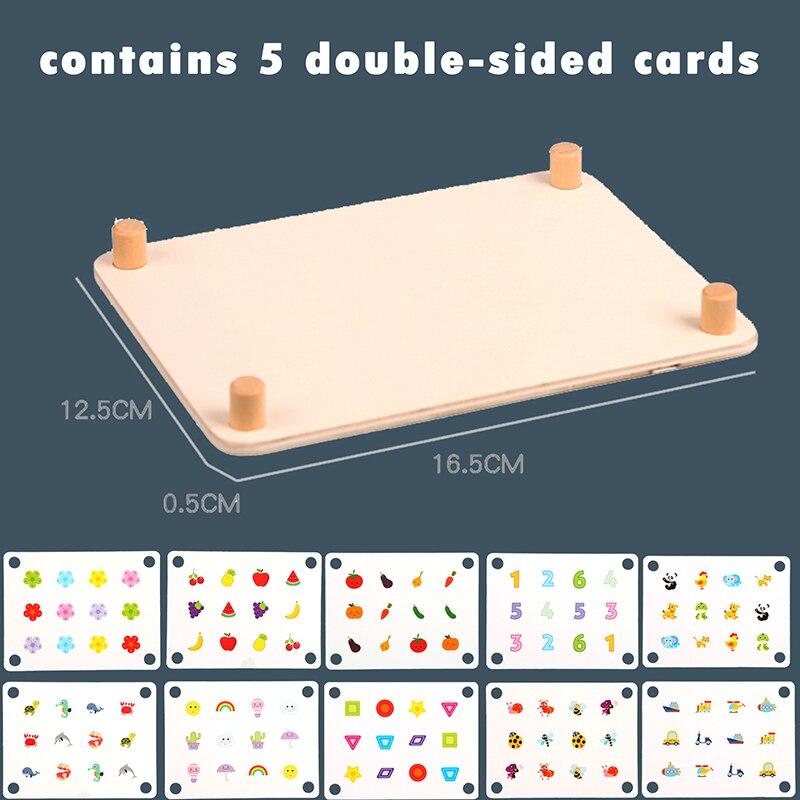 Montessori Toys Interaction Game for Parent-child Memory Match Chess Popular Party Game Wooden Educational Toy for Children